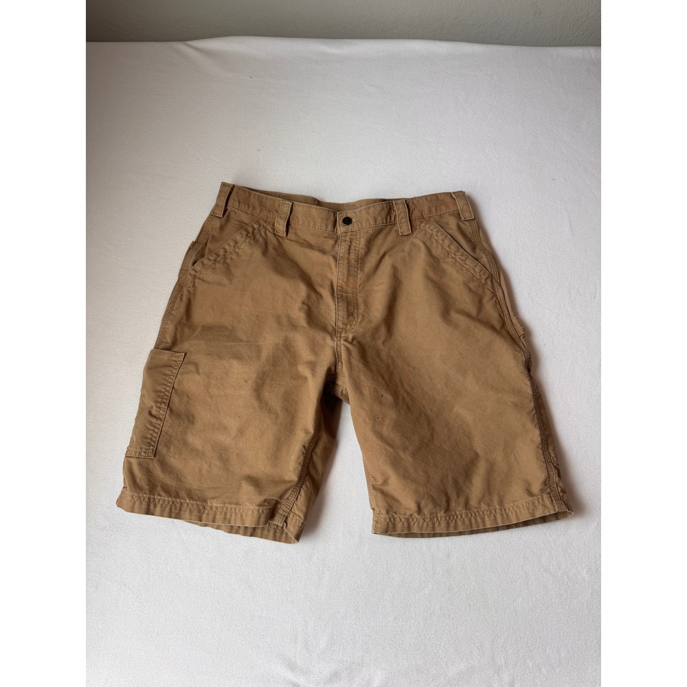 Carhartt B141 Men's 38 Original Fit Canvas Work Cargo Shorts Brown 100% Cotton